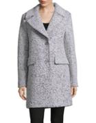 Kenneth Cole Reaction Heathered Wool Blend Peacoat