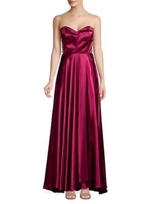 Blondie Nites Strapless Caged Side Evening Gown