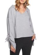 1.state Oversize Tie Sleeve Pullover