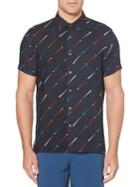 Perry Ellis Point Printed Regular-fit Twill Button-down Shirt