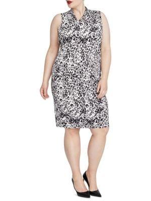 Rachel Rachel Roy Plus Axel Leopard-print Knot-neck Dress