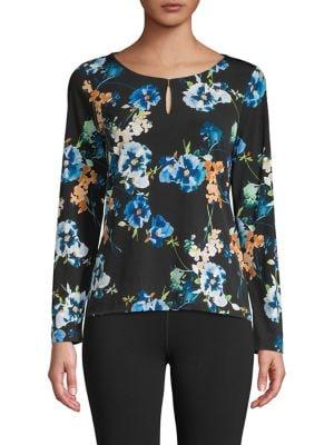 Calvin Klein Floral Stretch Blouse