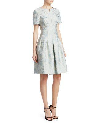 Teri Jon Beaded Jacquard Dress