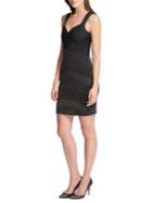 Guess Mixed-media Bodycon Mini Dress