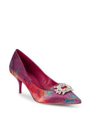 Kurt Geiger London Pia Embellished Jacquard Pumps