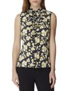 Tahari Arthur S. Levine Ruffle Neck Floral Blouse