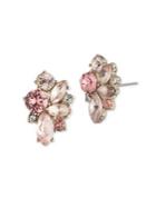 Givenchy Stone Cluster Button Earrings