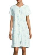 Miss Elaine Floral-print Zip-front Night Gown