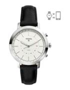 Fossil Q Neely Leather-strap Hybrid Smart Watch