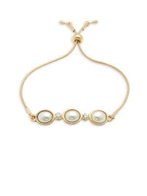 Design Lab Crystal And Faux-pearl Bracelet