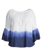 Context Plus Ombre Bell-sleeve Top