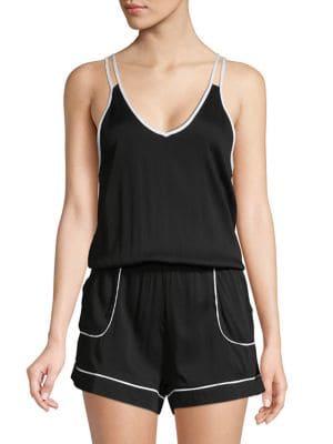 Splendid Contrast Sleeveless Romper