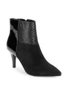 Anne Klein Yarisol Contrast Leather Booties