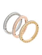 Michael Kors Tri-toned Stacking Pave Rings