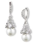 Givenchy Crystal And Glass Pearl Drop Earrings
