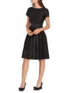 Brooks Brothers Red Fleece Pleated Polka Dot Fit-&-flare Dress