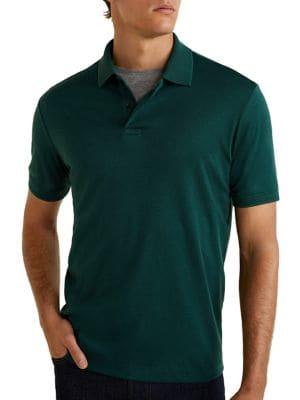 Mango Cotton Polo Collar Shirt