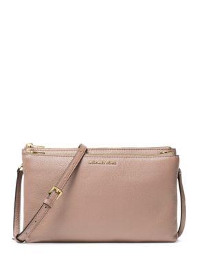 Michael Michael Kors Double Zip Leather Crossbody Bag
