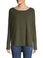 Lord & Taylor Curved Cashmere Sweater