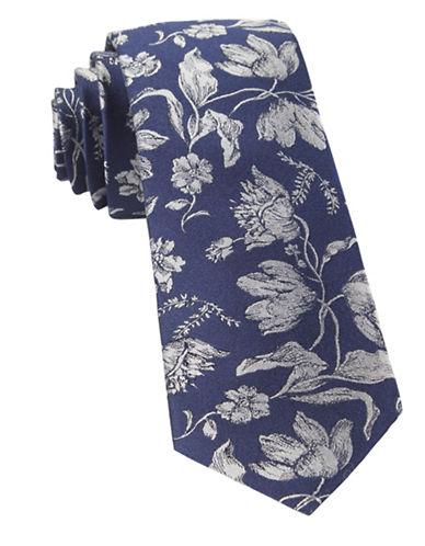 The Tie Bar Floral-print Woven Silk Tie