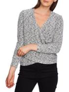 1.state Boucle Knit Wrap Top
