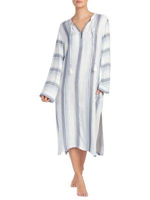 Lauren Ralph Lauren Printed Tasseled Tie Logo Caftan