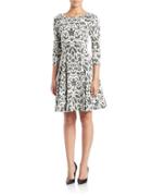 Eliza J Textured Fit-and-flare Dress