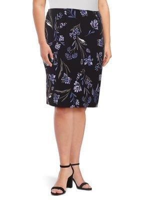 Nipon Boutique Plus Floral Pencil Skirt