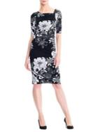 Adrianna Papell Floral Jersey Sheath Dress
