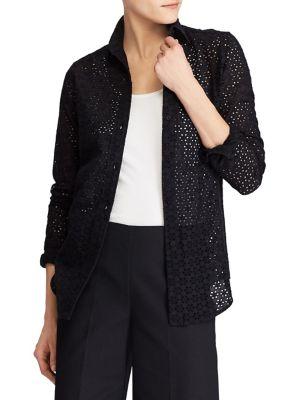 Lauren Ralph Lauren Eyelet Cotton Button-down Shirt