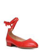 Franco Sarto Becca Ankle-wrapped Leather Ballet Flats