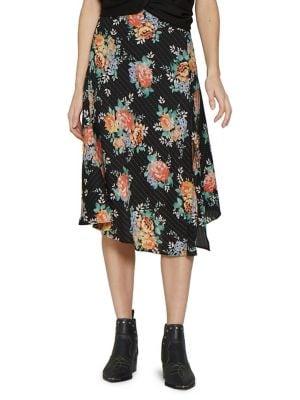 Walter Baker Floral Santorini Midi Skirt