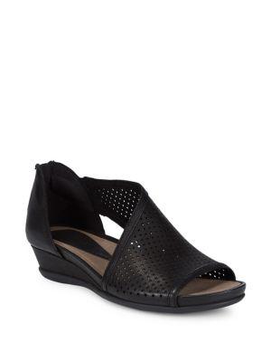 Earth Venus Perforated Leather Sandals