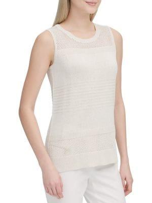 Calvin Klein Perforated Sleeveless Sweater