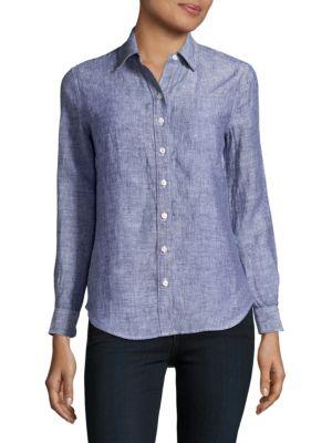 Lord & Taylor Button-down Linen Shirt