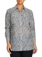 Lauren Ralph Lauren Plus Paisley-print Button-down Shirt
