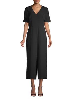 Karl Lagerfeld Paris Classic Short-sleeve Jumpsuit