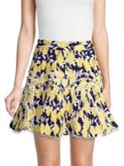 Cmeo Collective Enlight Floral-print Fit-&-flare Skirt