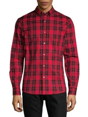 Michael Kors Cotton Plaid Button-down Shirt