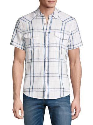 Lucky Brand Santa Fe Western Windowpane Shirt
