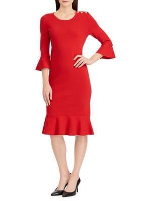 Lauren Ralph Lauren Ruffle-trimmed Shift Dress