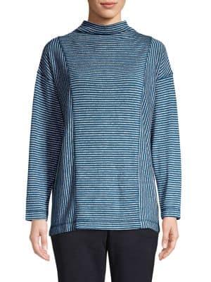 Jones New York Paneled Funnelneck Top