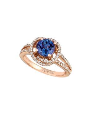 Le Vian Blueberry Tanzanite And 14k Strawberry Gold Ring