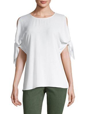 Michael Michael Kors Cold-shoulder Bow Top