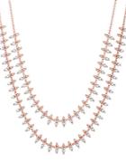 Lucky Brand Sun Kissed Moments Semi-precious Rock Crystal Dual-tone Stranded Collar Necklace