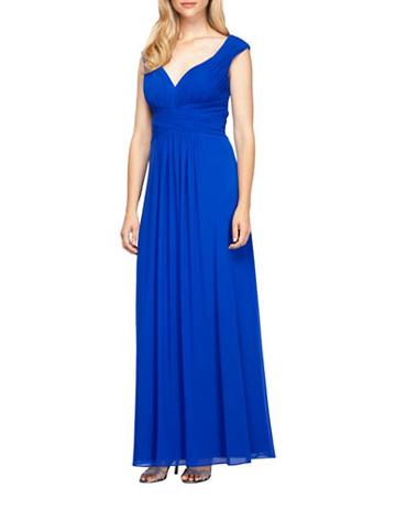 Alex Evenings Shirred Evening Gown