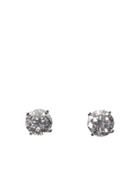 Crislu Cubic Zirconia Round Stud Earrings