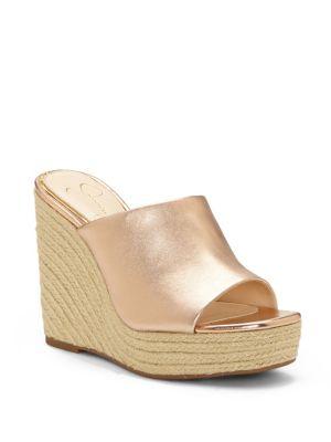 Jessica Simpson Sirella Leather Wedge Espadrilles