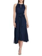 Tahari Arthur S. Levine Swiss Dot Midi Dress