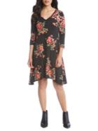 Karen Kane Hailey Floral A-line Dress